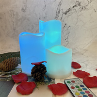 Bougies LED sans flamme pas chères pour Noël, Halloween, mariages, fêtes, décoration de la maison, en forme de pilier, à piles, en plastique