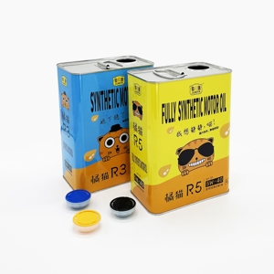 Lata de aceite de motor OEM/ODM de 4L, cuadrada, de hojalata con acabado lacado, con asa metálica y tapa de plástico, impresión offset - Product Image 3