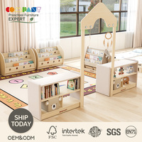 Meubles de garderie modernes en bois, ensemble d'étagères de lecture pour la crèche, la salle de classe Montessori, l'école et l'hôtel