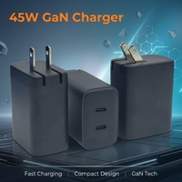 Chargeur mural portable Ankere 45W GaN Nano Type-C PD 3.0 super rapide avec prise pliable pour ordinateur portable