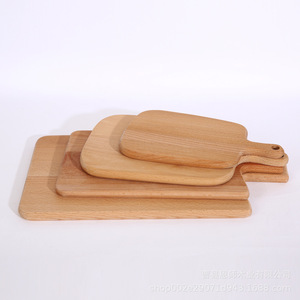 Beech <b>Wood</b> Cutting Board Solid <b>Wood</b> Rectangle Unpainted Hangable Kitchen Chopping <b>Block</b> Household Fruit Slicing Board - Product Image 2