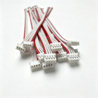 Konektor Putih Tipe JST 4 Pin Pitch 1.25mm Kabel Harness UL1061 28AWG Rakitan Kabel Merah untuk Perangkat Peralatan Rumah Tangga