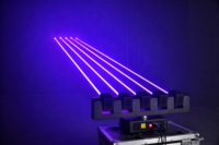 Projecteur laser à faisceau mobile 180W à 5 têtes, contrôlé par DMX, pour effets de scène en bar et KTV, modèle spécial