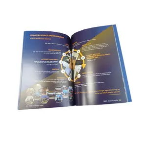 Stampa del catalogo dei colori di promozione stampa del profilo aziendale a basso prezzo libro di rilegatura perfetto