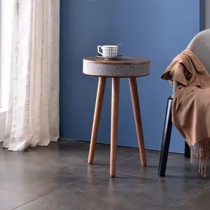 Mesa de centro inteligente de lujo, altavoz de carga inalámbrica de mesa pequeña, moderno y minimalista, muebles de sala de estar