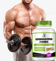 Nutrition biologique OEM extrait de racine d'Ashwaganda en poudre KSM-66 capsules d'Ashwagandha