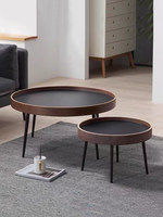 Table basse, table d'appoint ronde minimaliste de luxe léger, table basse ronde moderne simple pour le salon