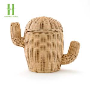 Meilleure vente panier de rangement en rotin Cactus pour le rangement des jouets panier polyvalent pour enfants emballage OEM au Vietnam fait à la main - Product Image 1