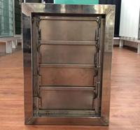 Volets extérieurs horizontaux électriques en aluminium satiné, en acier inoxydable, étanches à la pluie, avec grille de ventilation et moustiquaire, résistants au feu pour l'extérieur