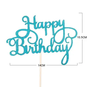 Low Price 10pcs/pack Acrylic Cake Topper Happy Birthday Letter Love Round Five-star Baking Decoration Suppliers Cake Tools