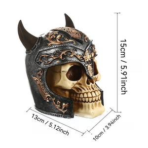 Teschio Umano in Resina Grandezza Naturale 1:1 Dipinto a Mano Decorazione Halloween Gotica Cranio Realistico Statuina Collezione - Product Image 2