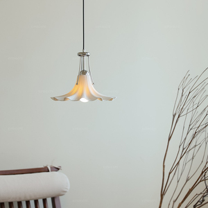 Modern Chandelier Glass <b>Shade</b> Metal Base Cold <b>White</b> LED 5000K Large Size Living Room <b>Ceiling</b> Lamp Surface Mounted AC IP33 - Product Image 2