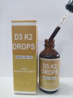Gotas Líquidas de Vitamina D3 K2 Natural en Oferta, 5000 UI - Aceite MCT Omega 3, Gotas Líquidas de Vitamina D 50 ml para Adultos