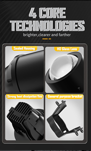 GPNE-Lámpara led antiniebla para coche, lente de proyector 3,0 h4, bi, luces antiniebla - Product Image 3