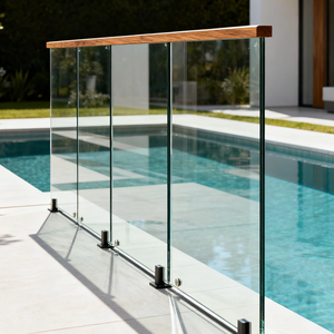 YUNTAI sécurité plat clair verre trempé <span class=keywords><strong>piscine</strong></span> clôture pour sécurité creux hôpital salon <span class=keywords><strong>solaire</strong></span> salle à manger mur <span class=keywords><strong>rideau</strong></span> - Product Image 5