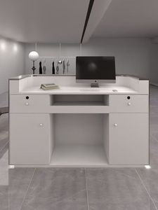 2025 Lucky Salon Furniture Customized Front <b>Desk</b> Cashier <b>Desk</b> Clothing Store Beauty Salon Special Reception Table - Product Image 4