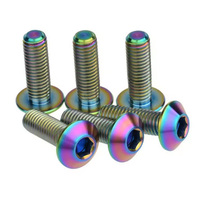 Baut Titanium GR5 M6*15mm Berkualitas Tinggi Kepala Bulat Torx Dalam Harga Pabrik Sekrup Bintang Dalam Kepala Payung