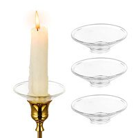 Bobeches en verre pour chandeliers, protège-gouttes de bougie de mariage, anneaux anti-gouttes pour bougies coniques, attrape-cire