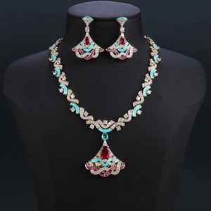 XUPING <strong>Jewelry</strong> <strong>Set</strong> Dubai Wholesale Artificial Diamond Fashion <strong>Pakistani</strong> Iced Out Exaggerated Wedding Bridal Luxury Jewellery <strong>Set</strong> - Product Image 1
