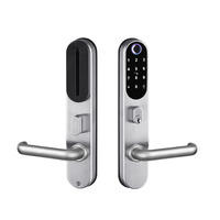 Cerradura Inteligente WiFi Sinovo Tuya de Acero Inoxidable, Resistente al Agua, para Exteriores, con Clasificación Contra Incendios, Multipunto, para Puertas de Madera/Aluminio