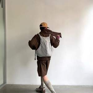 Two Color Punched Sports Leisure Student Mummy <b>Backpack</b> Zipper Closure <b>Laptop</b> Outdoor Hiking <b>Woman</b> <b>Backpack</b> - Product Image 5