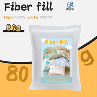 Rembourrage en polyester de qualité supérieure pour animaux, petits objets artisanaux, rembourrage en polyfill, fibres de rembourrage pour animaux en peluche, haute résilience 80g