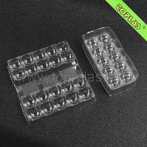 Clear Disposable Plastic PET 10 Compartment Quail Egg Tray