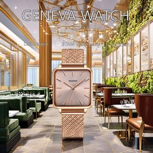 Reloj de Lujo de Estilo Vintage para Mujer, de 16 mm, con Esfera Cuadrada de Acero Inoxidable, Resistente al Agua 5 BAR, con Movimiento de Cuarzo y Combinación de Colores - Product Image 3