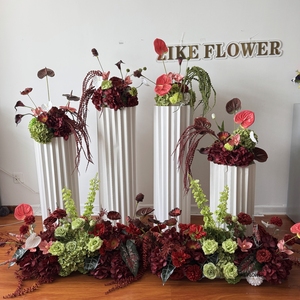 Ensemble <span class=keywords><strong>de</strong></span> table à manger, décorations <span class=keywords><strong>de</strong></span> douche, fleurs d'amarante bordeaux, centres <span class=keywords><strong>de</strong></span> table <span class=keywords><strong>de</strong></span> mariage, fleurs d'anthurium, fleurs artificielles, <span class=keywords><strong>bouquet</strong></span> - Product Image 3