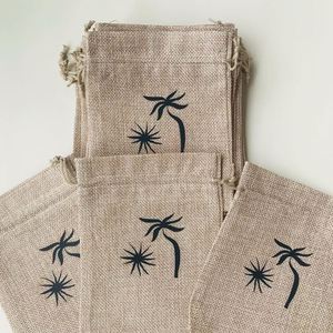 Wholesale Custom Logo Natural Jute Storage Bag Reusable Durable Burlap <b>Pouch</b> Plain Organic Jute <b>Pouch</b> - Product Image 4