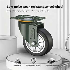 Double Castor Wheels 2 Inch Solid Nylon M8 Stem Mount With <b>Quick</b> Lock Light Duty Noiseless Glide For Office Chair - Product Image 5