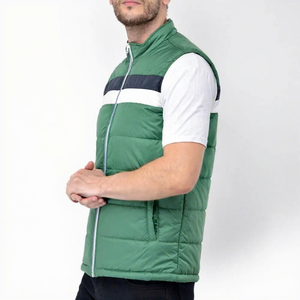 Men's Custom Logo Breathable Lightweight Autumn Casual Puffer Vest with Canvas Fabric Outdoor Body <b>Warmer</b> - Product Image 5