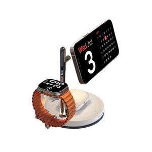 Estación de <span class=keywords><strong>Carga</strong></span> Inalámbrica 3 en 1 con Luz Nocturna Ajustable, <span class=keywords><strong>Carga</strong></span> <span class=keywords><strong>Rápida</strong></span> QI2 de <span class=keywords><strong>15W</strong></span> para <span class=keywords><strong>iPhone</strong></span> y Samsung - Product Image 1