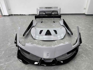 Nouveau kit carrosserie en fibre de carbone style 488 EVO comprenant pare-chocs avant/arrière, spoiler, capot et fibre de carbone sèche - Product Image 2