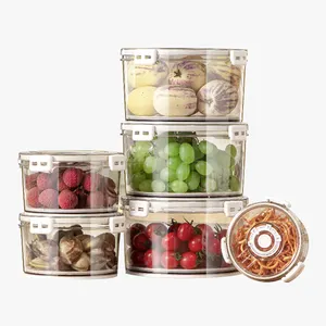 Plastic Grote Luchtdichte Koelkast Organizer Bin Koelkast Voedselopslag Container Houden Fruit Groentevlees Verse Doos Set Met Deksel