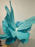 Flor de mariposa Artificial gigante decorativa para exteriores, para decoración de bodas, ventanas, decoración de centro comercial