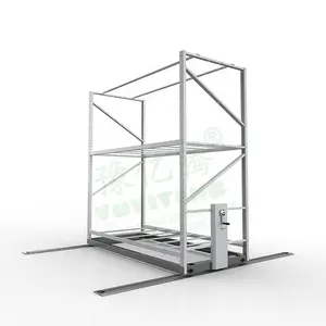 Large Mobile Vertical Grow Rack System for Indoor Farming 4ft x 8ft for Efficient Plant Growth and Harvesting