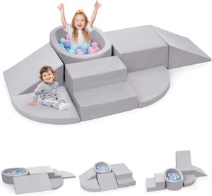 Ensemble de jeu d'activités en blocs de mousse souple 7 pièces pour tout-petits - Jouet d'escalade et de ramper d'intérieur lavable et non gonflable - Product Image 3