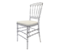 Chaise Napoléon en résine plastique transparente pour événements et banquets