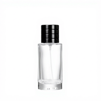 Flacon de parfum luxueux en verre incurvé de 50 ml avec compte-gouttes, personnalisable, portable, carré, rechargeable, emballage diffuseur, impression sur écran