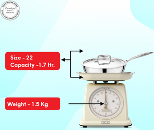 Poêle à frire triple 22 cm en acier inoxydable 304 de qualité supérieure, antiadhésive, idéale pour sauter, faire sauter à l'étaleur, griller et la cuisine quotidienne - Product Image 5