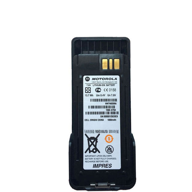 Motorola NNTN8359A IMPRES Rechargeable Lithium-Ion Battery for DP4401EX DP4801EX Walkie Talkie ATEX Certified Models