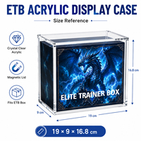 Expédition en 3 jours, protection UV à 99,9 %, boîte de protection en acrylique PKMN ETB, boîte de rangement transparente pour cartes TCG, boîte de présentation Elite Trainer en acrylique