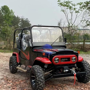 Jeep de tourisme classique chinoise vintage Moke à essence/pétrole, couleur personnalisée, 4 roues, acier Q235B, 351-450 ch - Product Image 1