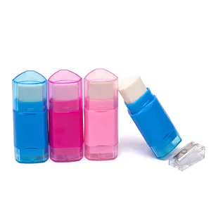 Gomme à crayon et effaceur en plastique pour enfants, verni sécurité pour bébé, logo personnalisé rose bleu rouge automne ps