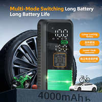 Pompa Ban Mobil Darurat LED Nirkabel Mini Portabel Elektrik ABS dengan Layar Digital dan Pengisian Daya USB