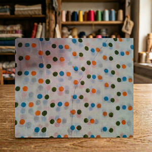 Tela de Algodón Estampada a Mano con Puntos, Tela de Tul con Puntos Coloridos, Tela de Tul para Vestidos, Tela de Algodón Suave Blanca para Confección de Vestidos - Product Image 2
