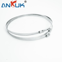 Collier de serrage à vis sans fin robuste en acier inoxydable galvanisé sur mesure 304 316, diamètre réglable 16mm-320mm, pour tuyauterie (en pouces)