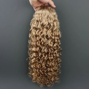 Extensiones <span class=keywords><strong>de</strong></span> Cabello Humano Ondulado Tipo Melena Rubia con Cordón, Ondas <span class=keywords><strong>de</strong></span> Agua, Fácil Instalación, Cola <span class=keywords><strong>de</strong></span> Caballo <span class=keywords><strong>de</strong></span> Moda en Stock - Product Image 1