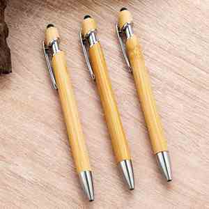 Wholesale <b>Bamboo</b> Sports Pen with Custom Laser Logo Touch <b>Screen</b> for Stylus 1.0mm Writing Width Promotion Gift - Product Image 1